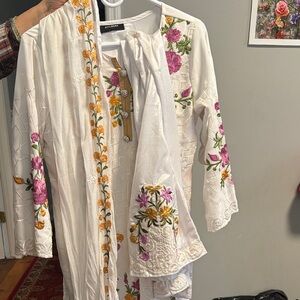 Stylish Women's Floral Embroidered Robe by Style & Co.